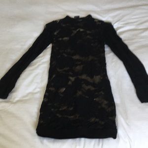 Bebe black lace dress